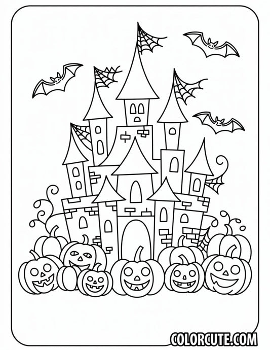 Halloween Disney Castle Coloring Page | Free PDF Printables