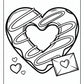 Heart Donut Coloring Pages Free Printable