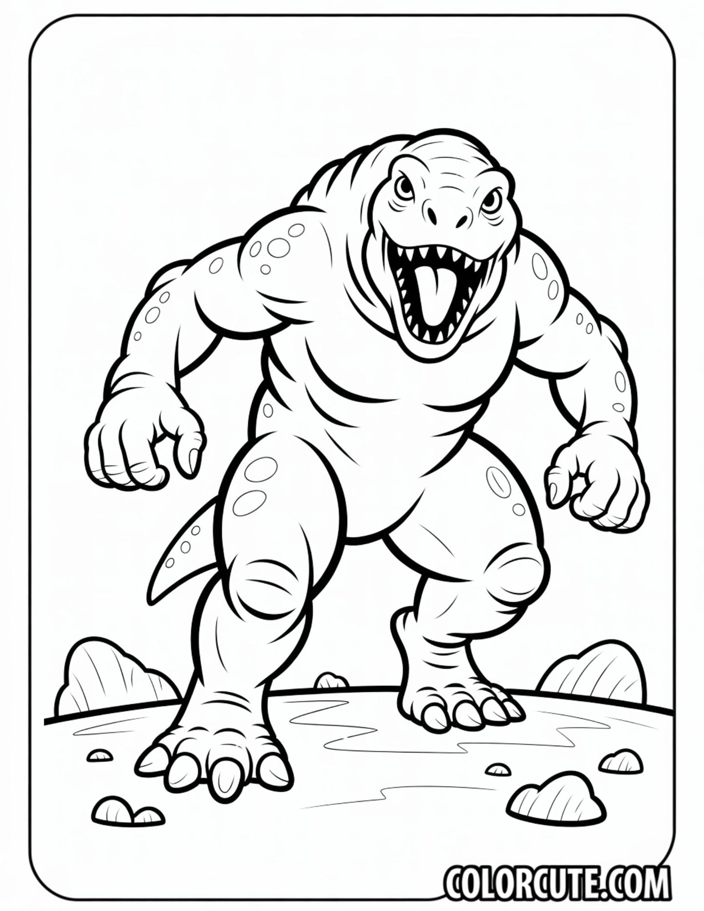 Humungousaur Alien Coloring Pages Free PDF Printables