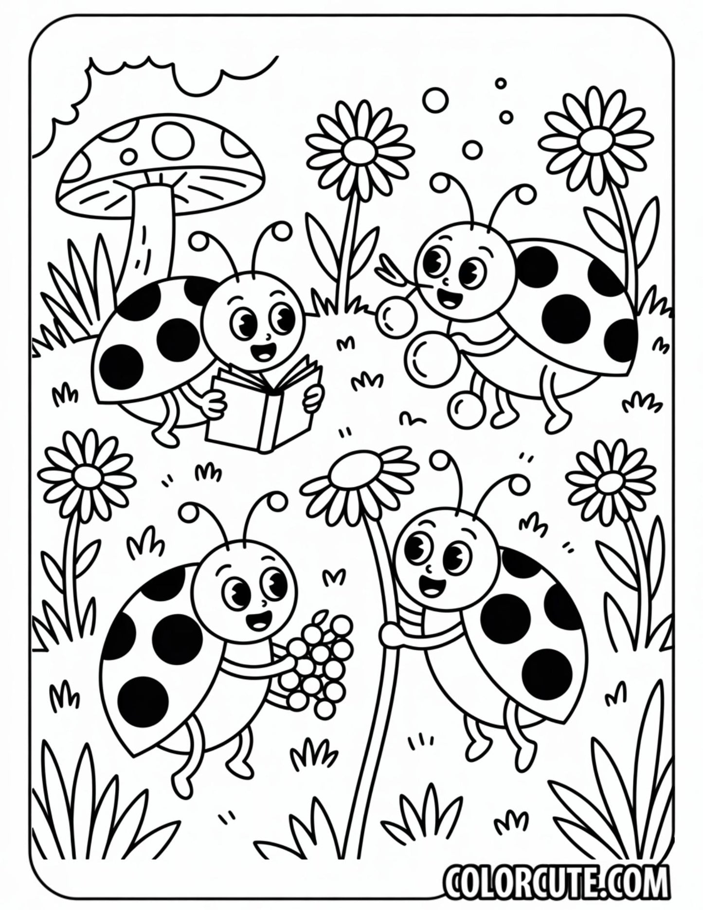 Kawaii Cozy Friends Coloring Pages | Free PDF Printables