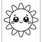 Kawaii Sun Coloring Page | Free PDF Printables