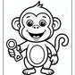 Kids Monkey Coloring Page Free PDF Printables