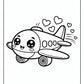 Love Heart Airplane Coloring Pages | Free PDF Printables