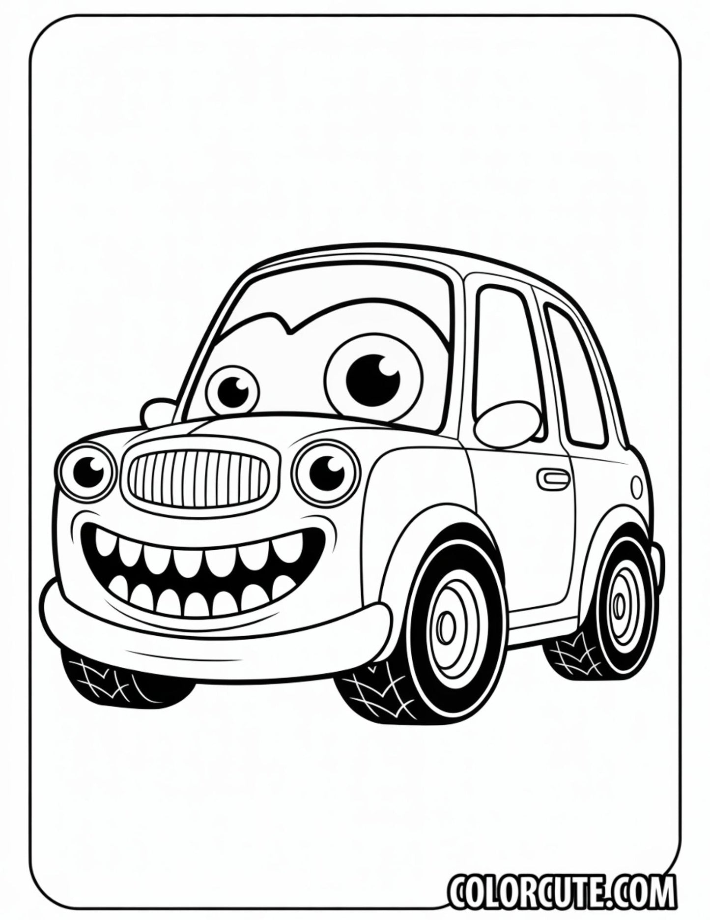 Monster Car Coloring Pages | Free PDF Printables