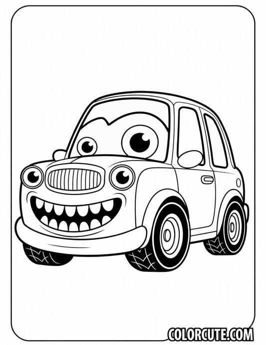 Monster Car Coloring Pages | Free PDF Printables