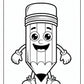 Pencil Back to School Coloring Pages | Free PDF Printables