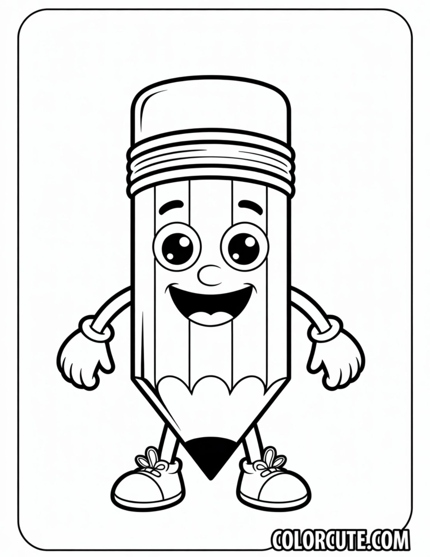 Pencil Back to School Coloring Pages | Free PDF Printables