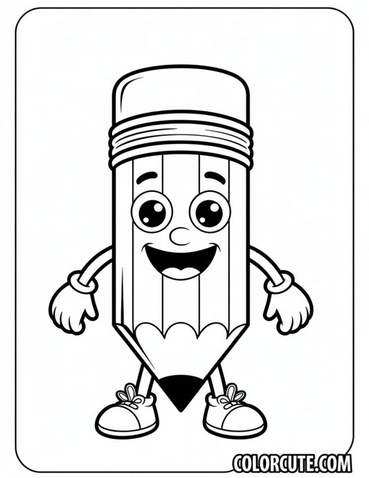 Pencil Back to School Coloring Pages | Free PDF Printables