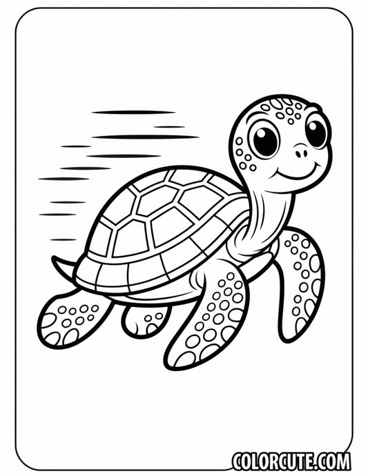 Slow Turtle Coloring Pages | Free PDF Printables
