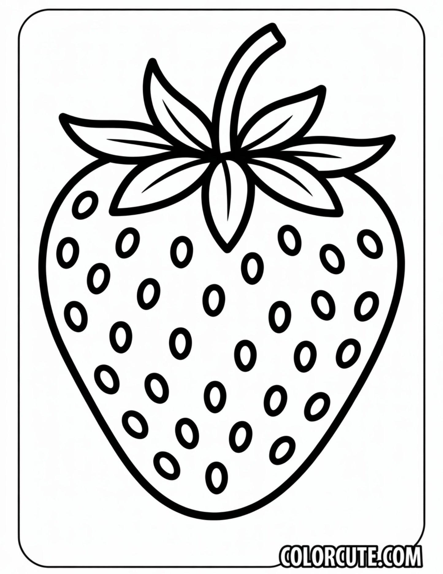 Strawberry Coloring Pages – Free PDF Printables