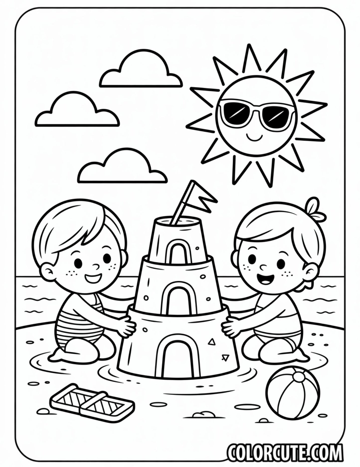 Summer Preschool Coloring Pages | Free PDF Printables