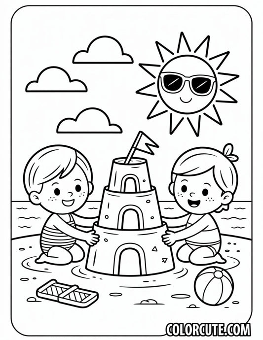 Summer Preschool Coloring Pages | Free PDF Printables