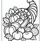 Thanksgiving Cornucopia Coloring Pages | Free PDF Printables