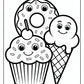 Wonderful Dessert Kawaii Coloring Pages | Free PDF Printables
