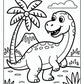 Dinosaur Preschool Coloring Page | Free PDF Printables