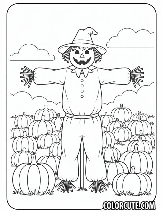 Fall Scarecrow Coloring Pages | Free PDF Printables