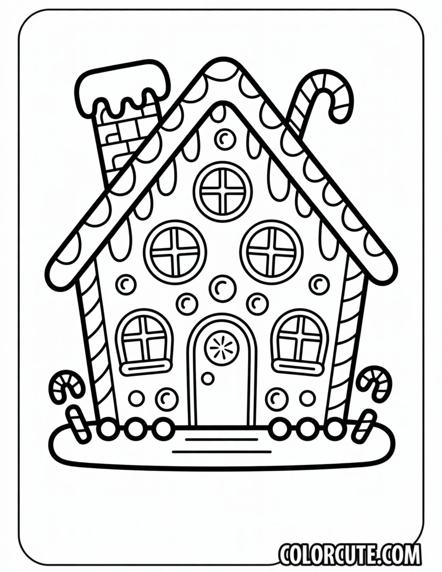 Gingerbread House Coloring Pages | Free PDF Printables