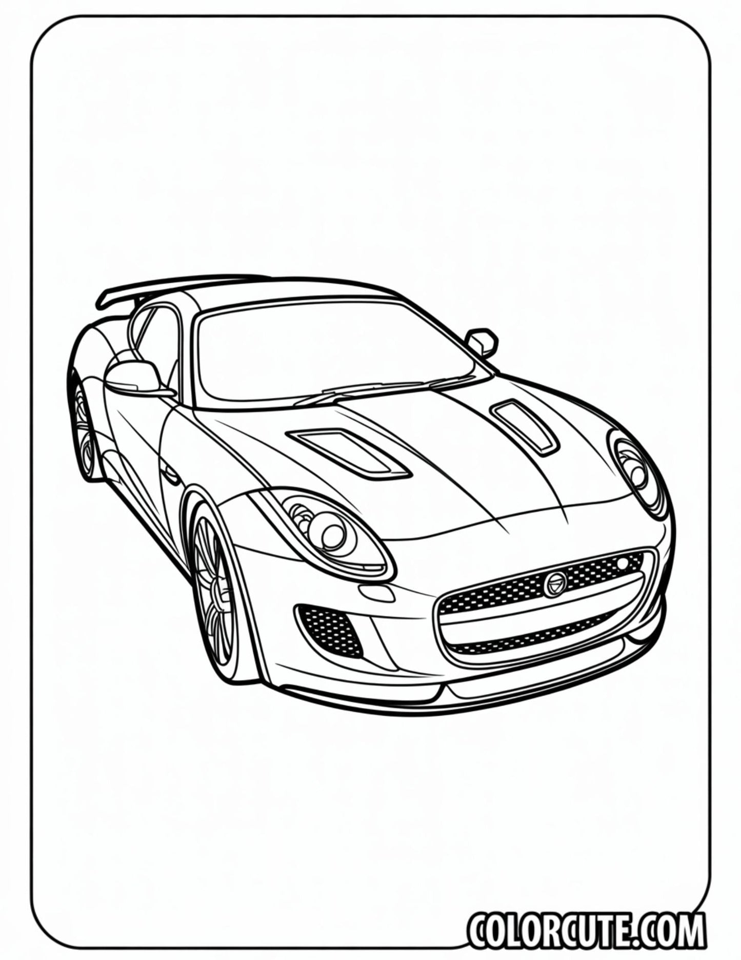 Jaguar Car Coloring Pages | Free PDF Printables