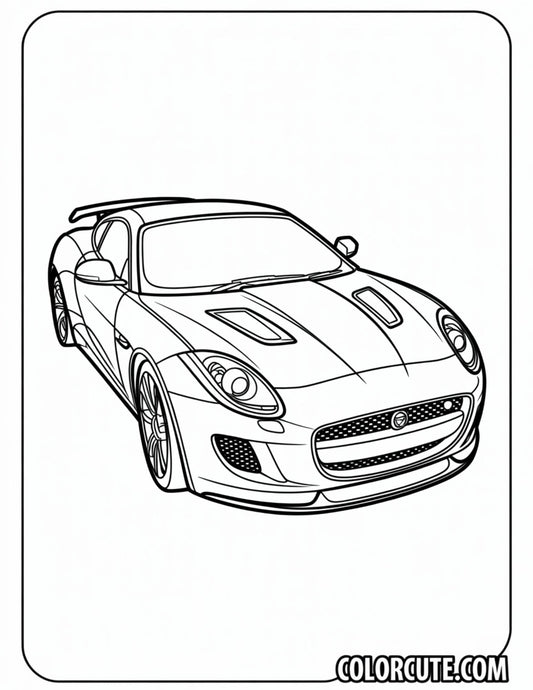 Jaguar Car Coloring Pages | Free PDF Printables