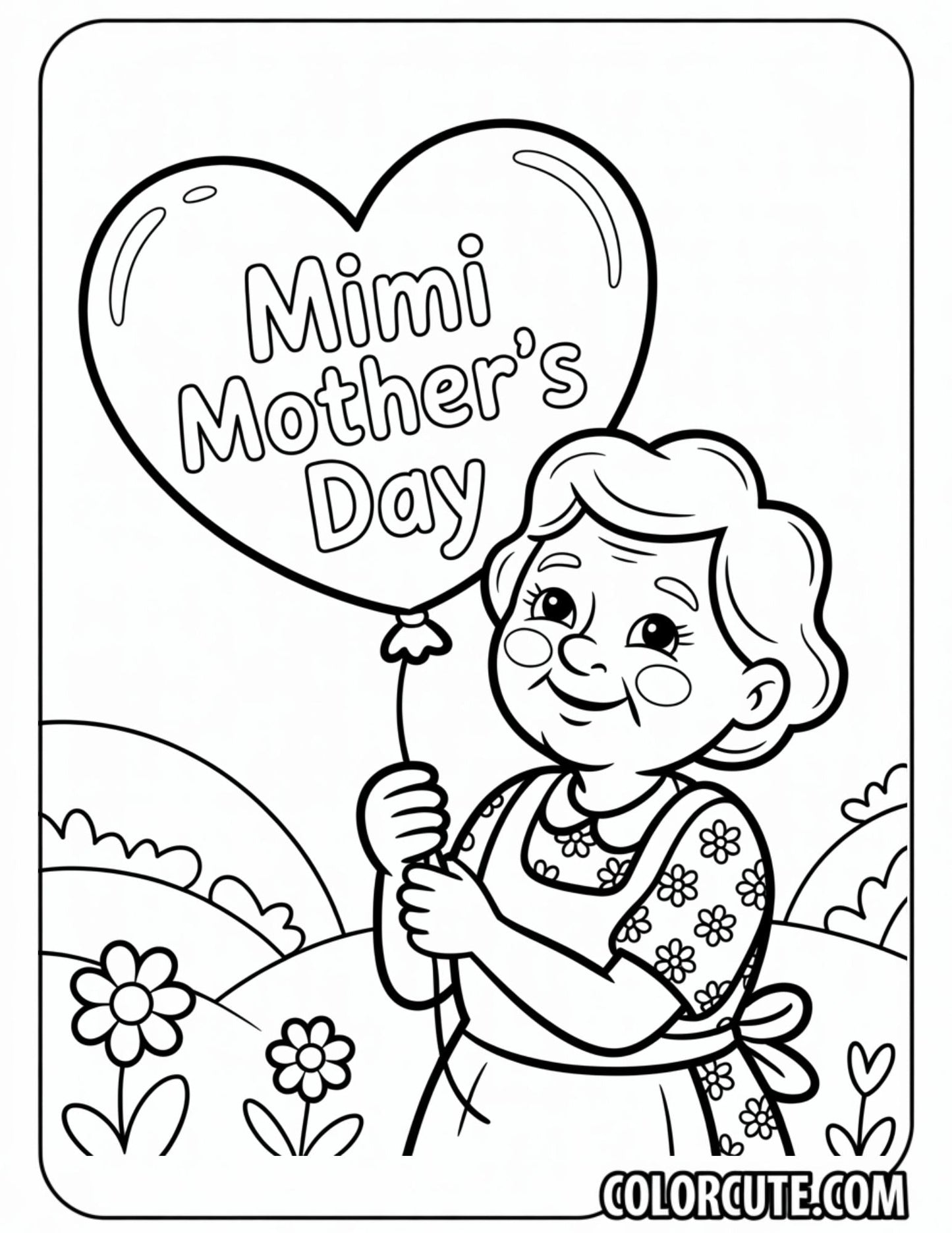 Mimi Mothers Day Coloring Pages Free PDF Printables
