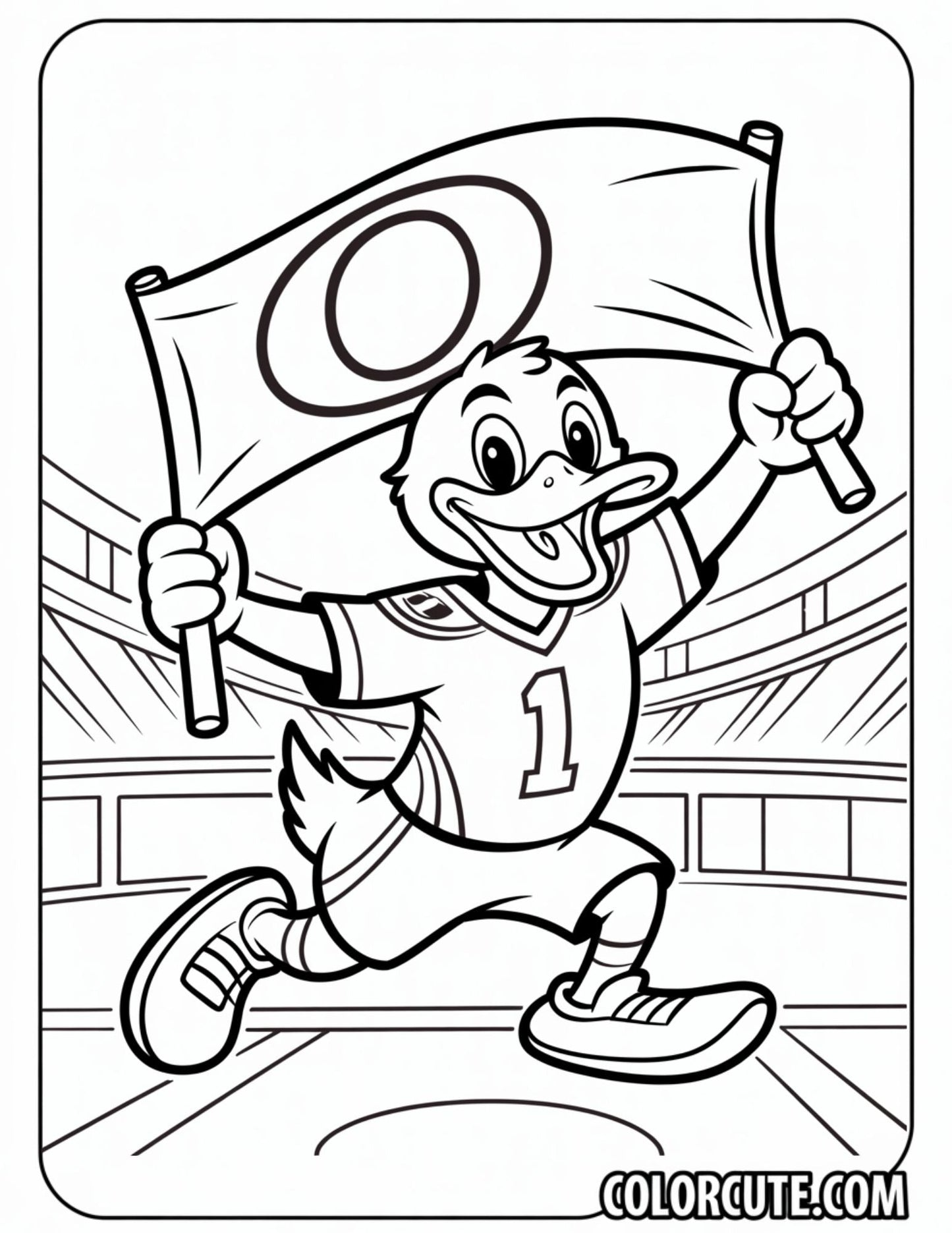 Oregon Duck Coloring Page | Free PDF Printables