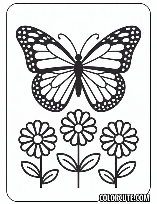 Spring Butterfly Coloring Pages Free PDF Printables