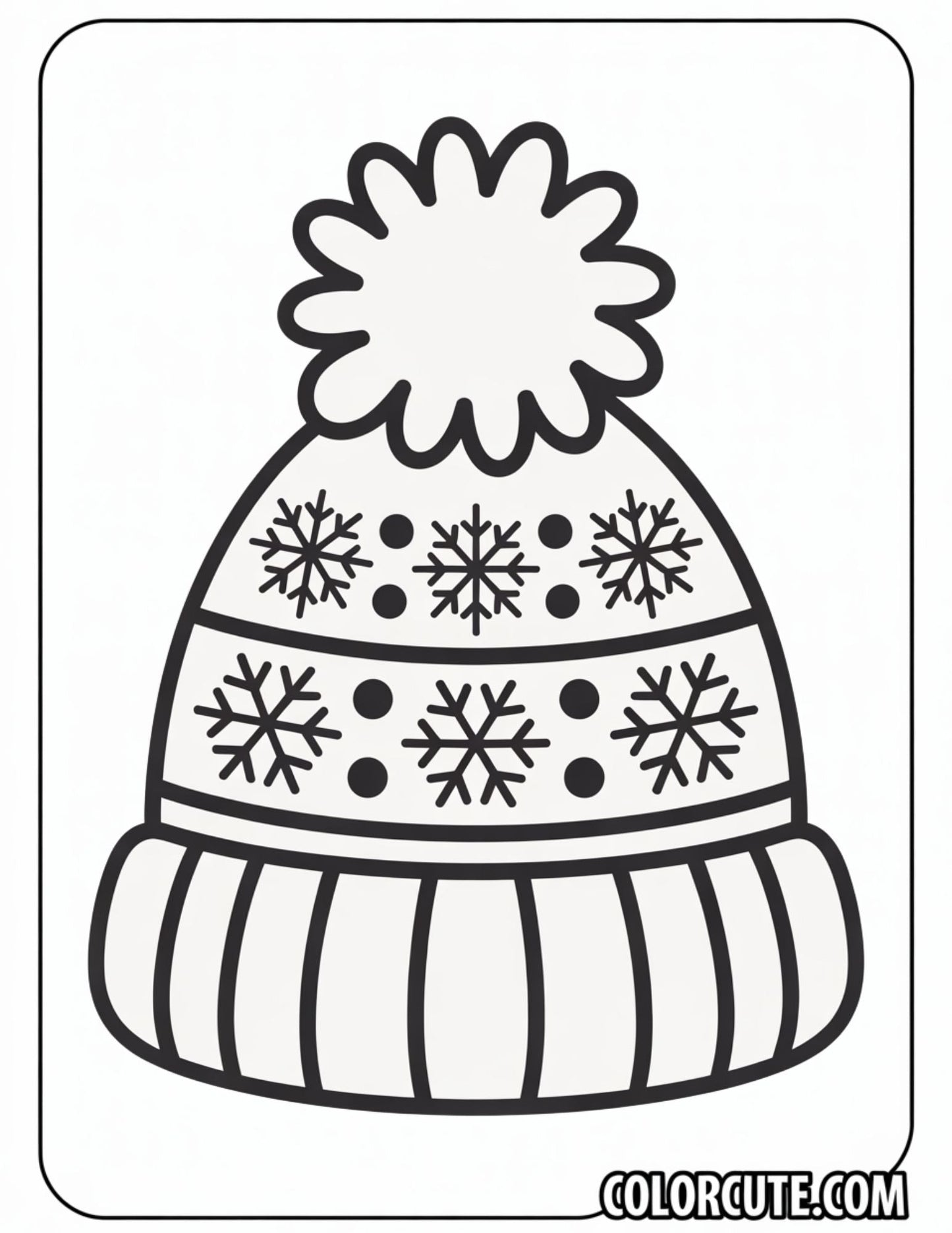 Winter Hat Coloring Pages | Free PDF Printables