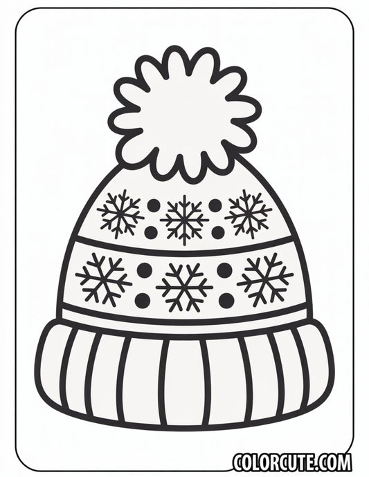 Winter Hat Coloring Pages | Free PDF Printables