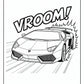 Classic Lamborghini Coloring Pages - Free PDF Printables