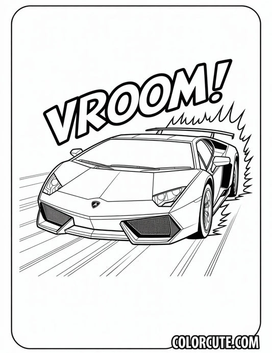 Classic Lamborghini Coloring Pages - Free PDF Printables