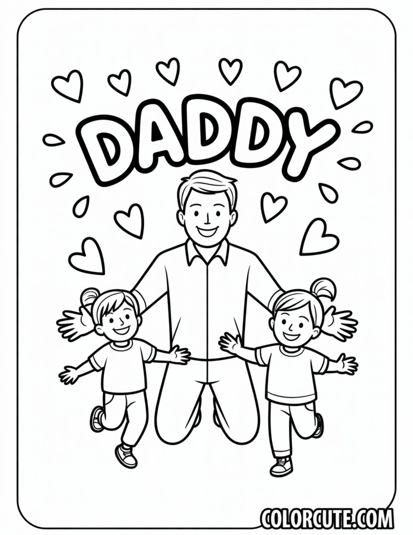 Daddy Coloring Pages | Free PDF Printables