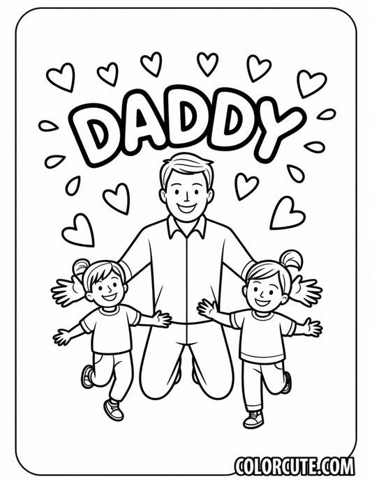 Daddy Coloring Pages | Free PDF Printables
