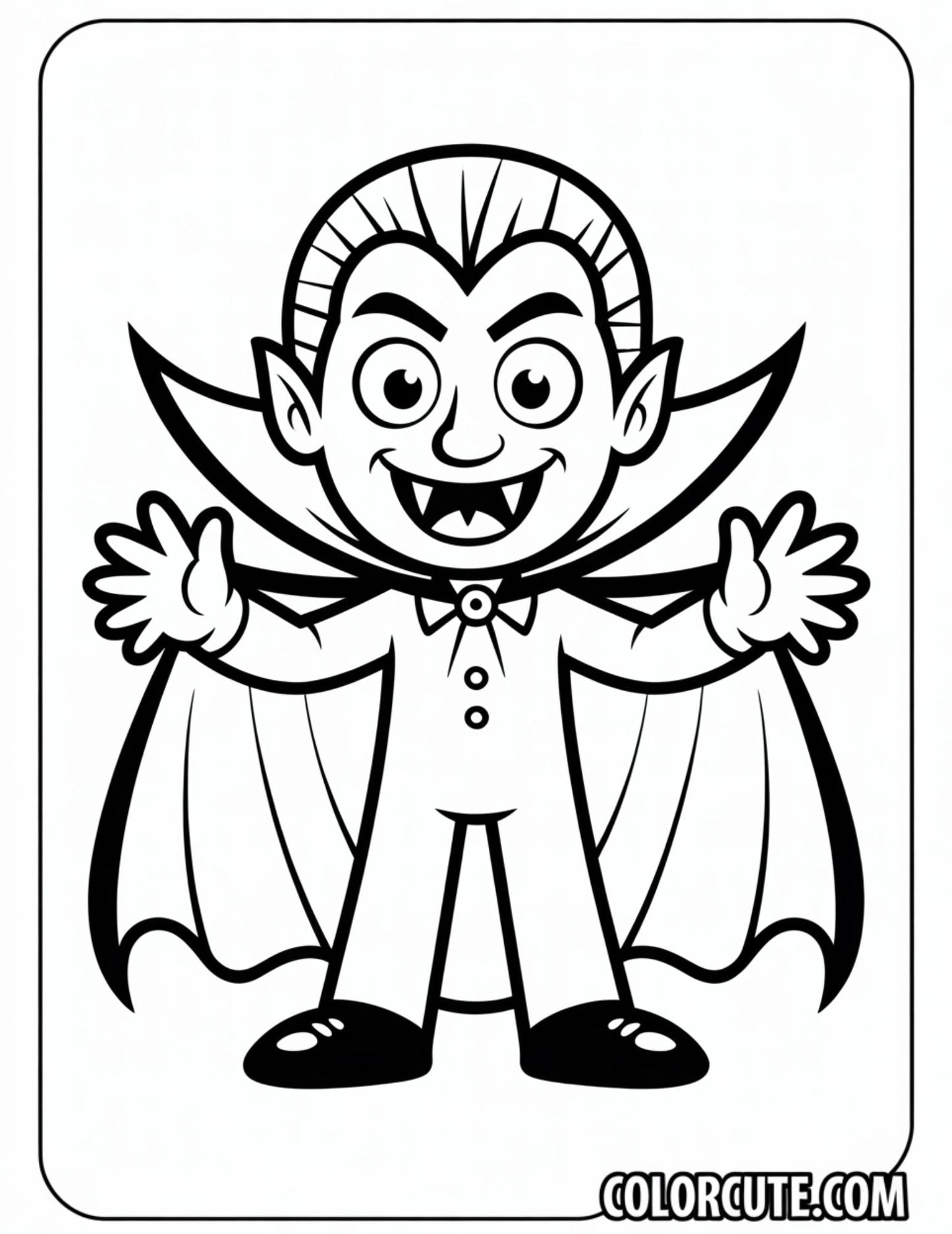 Dracula Halloween Coloring Page | Free PDF Printables