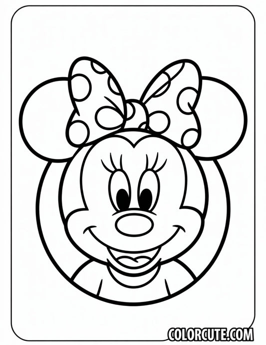 Ears Minnie Mouse Coloring Page | Free PDF Printables