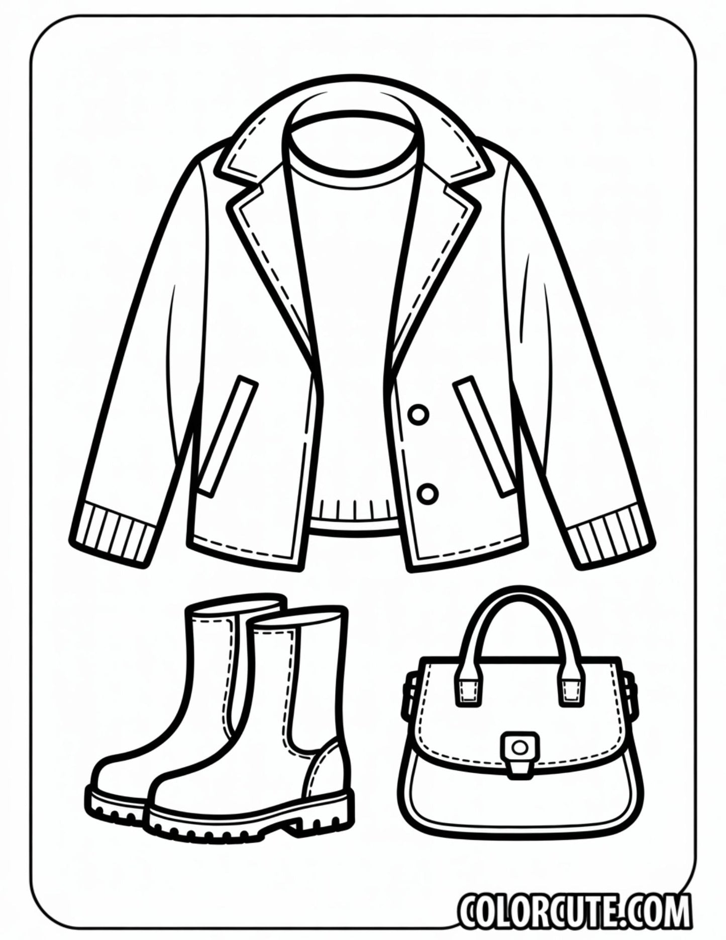 Fashion Clothes Coloring Pages | Free PDF Printables
