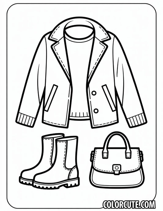 Fashion Clothes Coloring Pages | Free PDF Printables