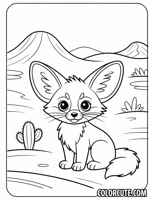 Fox Sitting Coloring Pages | Free PDF Printables