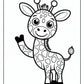 Friendly Giraffe Coloring Pages | Free PDF Printables