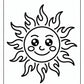 Hot Sun Coloring Page | Free PDF Printables