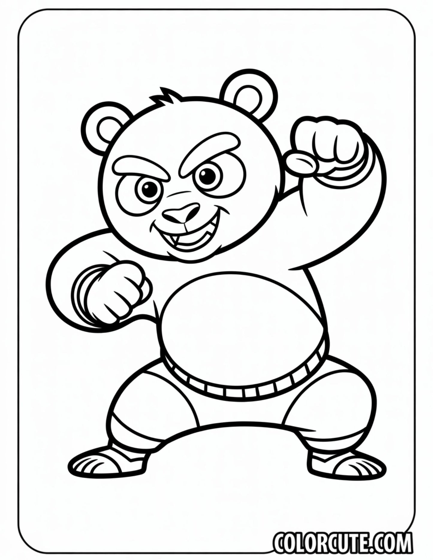 Kung Fu Panda Monkey Coloring Page Free PDF Printables
