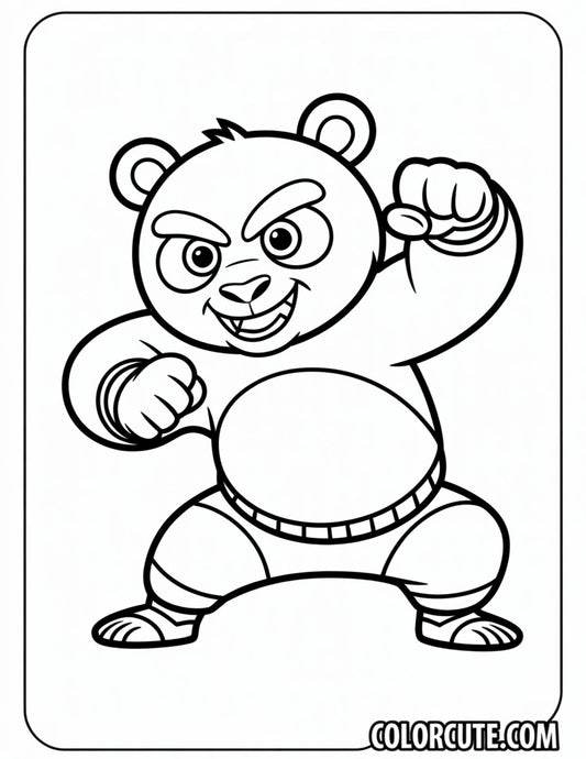 Kung Fu Panda Monkey Coloring Page Free PDF Printables