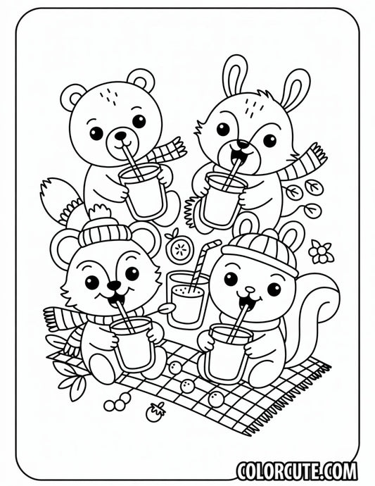 Ladybug Cozy Friends Coloring Pages | Free PDF Printables