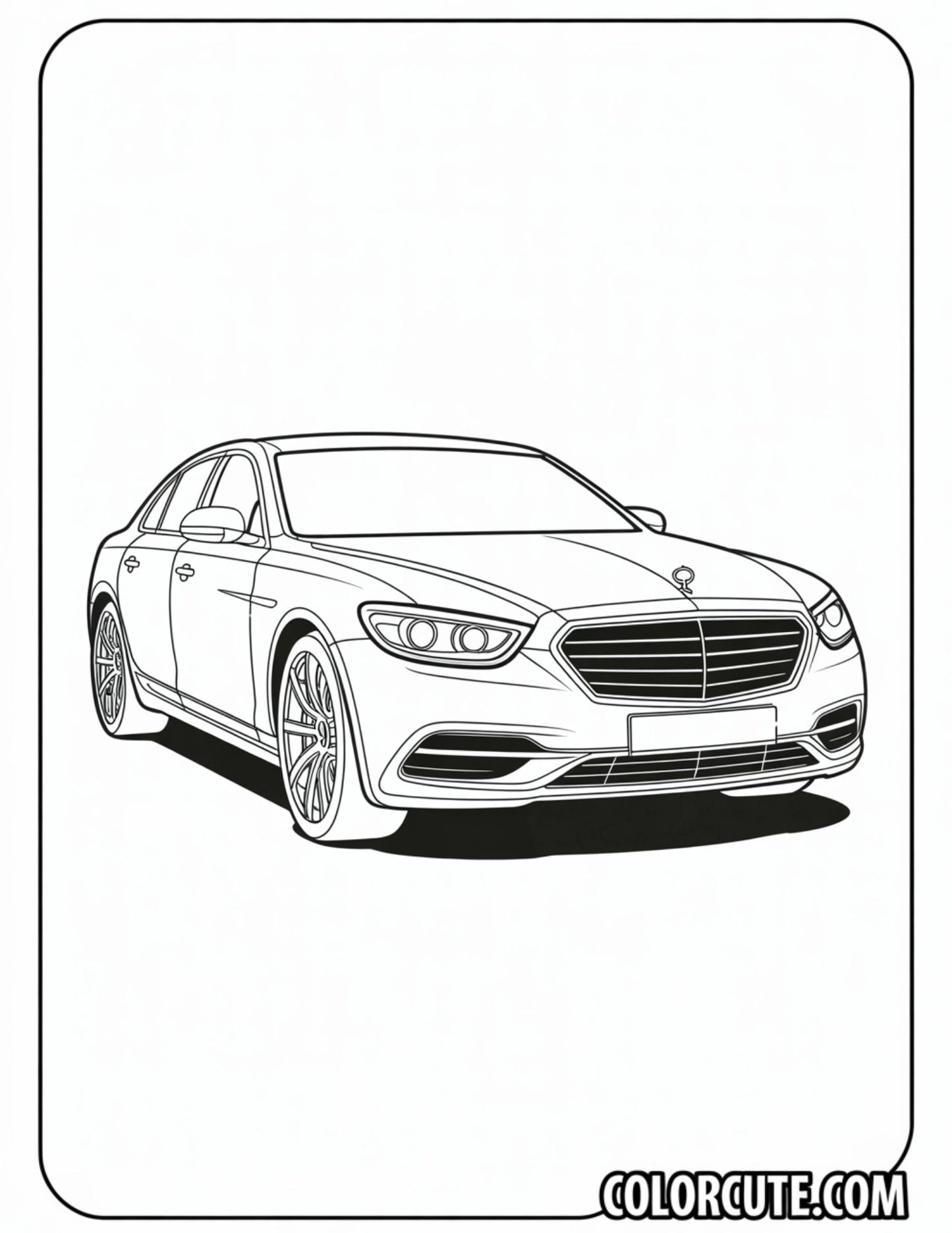 Lowrider Car Coloring Page | Free PDF Printables