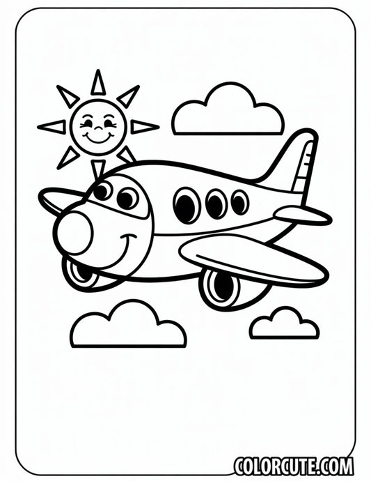 Preschool Airplane Coloring Pages | Free PDF Printables