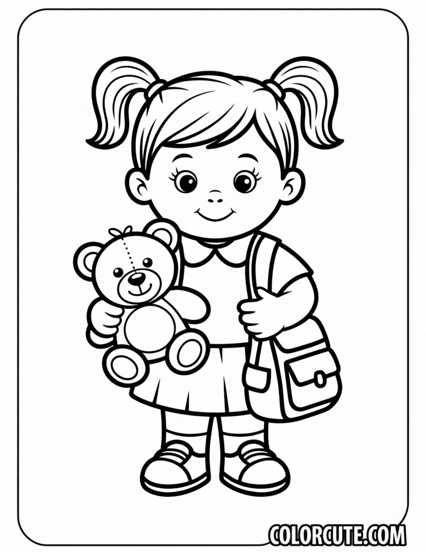 Preschool Back to School Coloring Pages | Free PDF Printables