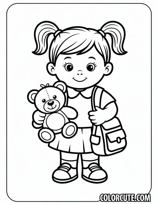 Preschool Back to School Coloring Pages | Free PDF Printables