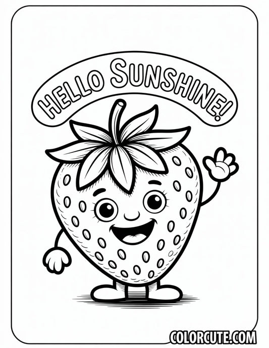 Strawberry Bold and Easy Coloring Pages – Free PDF Printables
