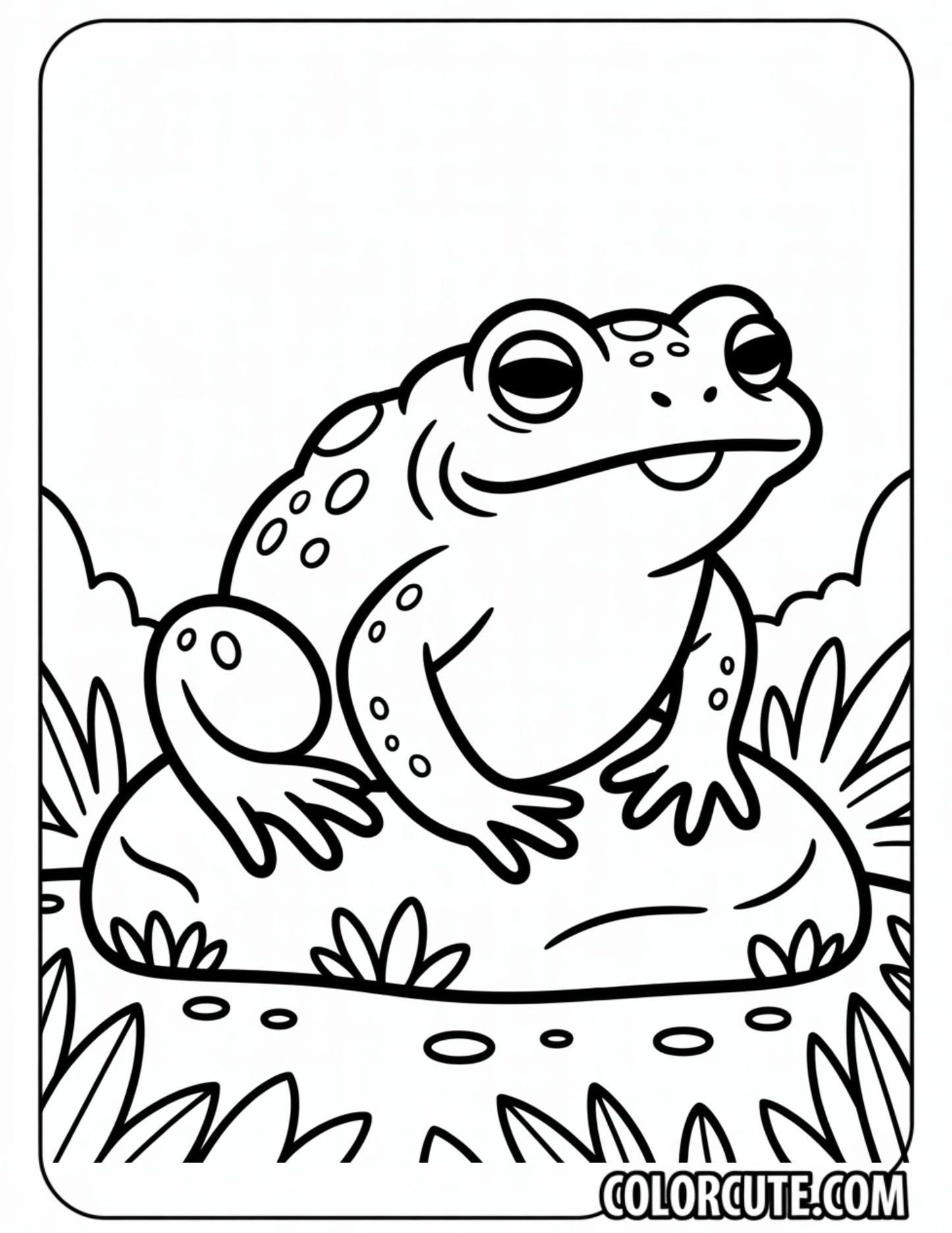 Toad Frog Coloring Pages | Free PDF Printables