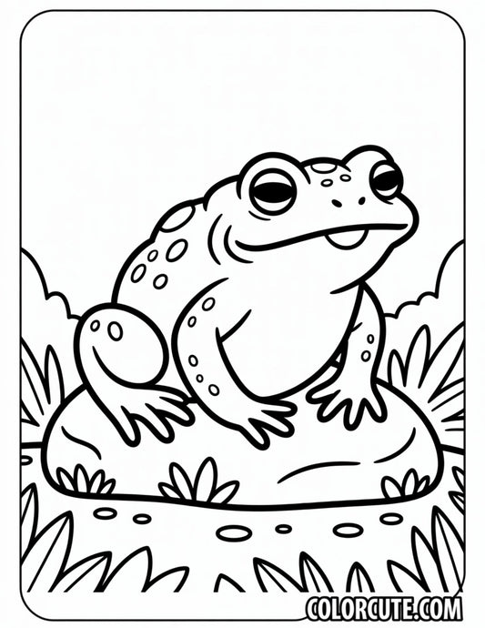 Toad Frog Coloring Pages | Free PDF Printables