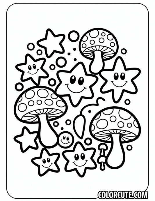 Trippy Bold and Easy Coloring Pages | Free PDF Printables